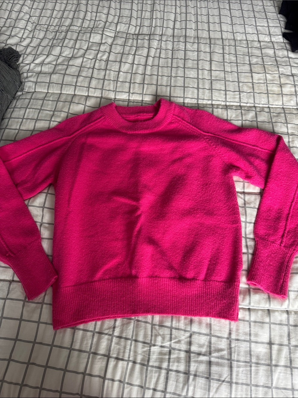 SHEIN Hot Pink Crewneck Sweater
